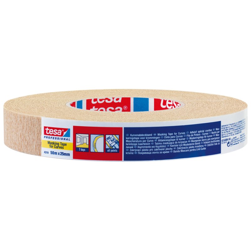 tesa ruban adhésif papier kraft 4319, 50 mm × 50 m, beige clair